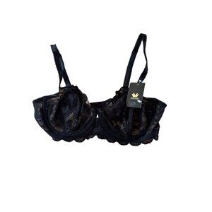 Wacoal Bra Womens 36B Black Lace Underwire Lined No Padding